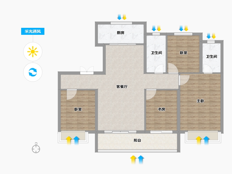 山东省-青岛市-鲁商学府-112.00-户型库-采光通风