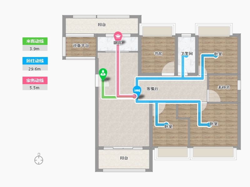 广东省-汕头市-御海天韵雅园-113.30-户型库-动静线