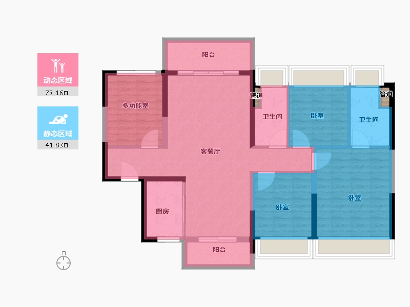 广东省-韶关市-始兴碧桂园-104.00-户型库-动静分区