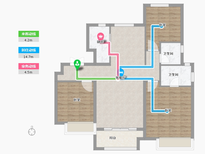 山东省-青岛市-鲁商学府-94.00-户型库-动静线