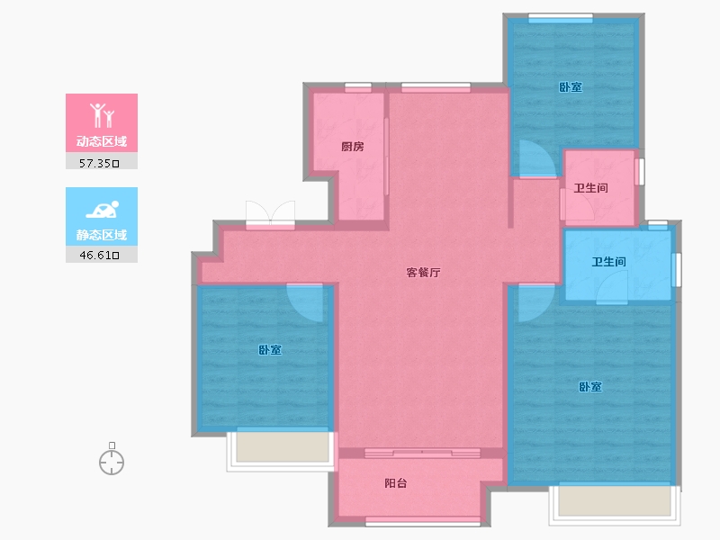 山东省-青岛市-鲁商学府-94.00-户型库-动静分区