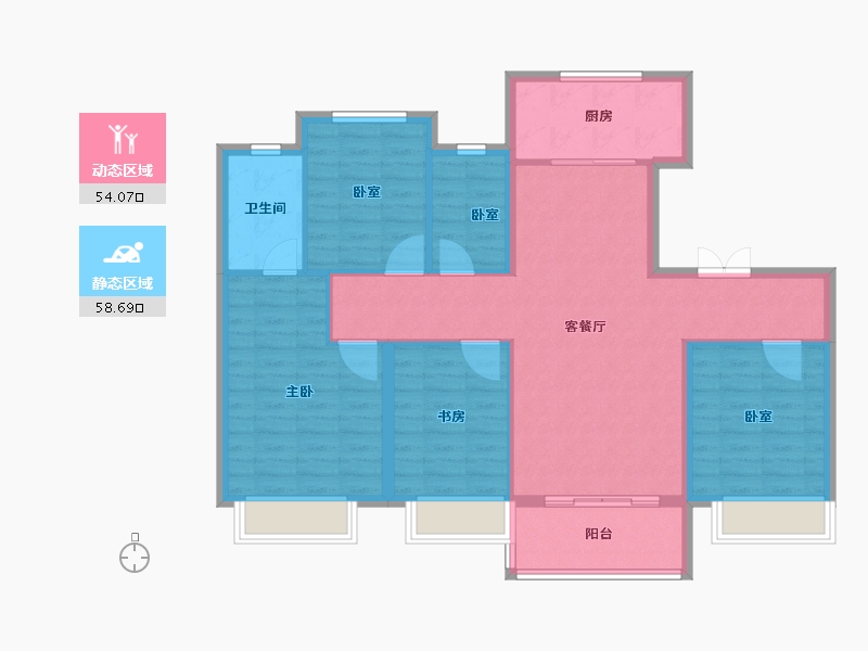 山东省-青岛市-鲁商学府-101.98-户型库-动静分区