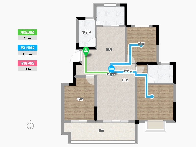 安徽省-宣城市-祥生云境-88.00-户型库-动静线