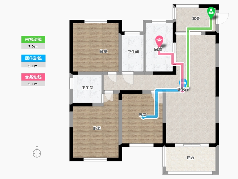 江苏省-镇江市-华珊豪庭-106.00-户型库-动静线