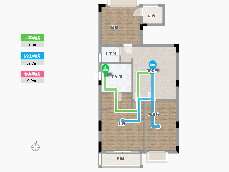 广东省-广州市-保利麓湖-82.95-户型库-动静线