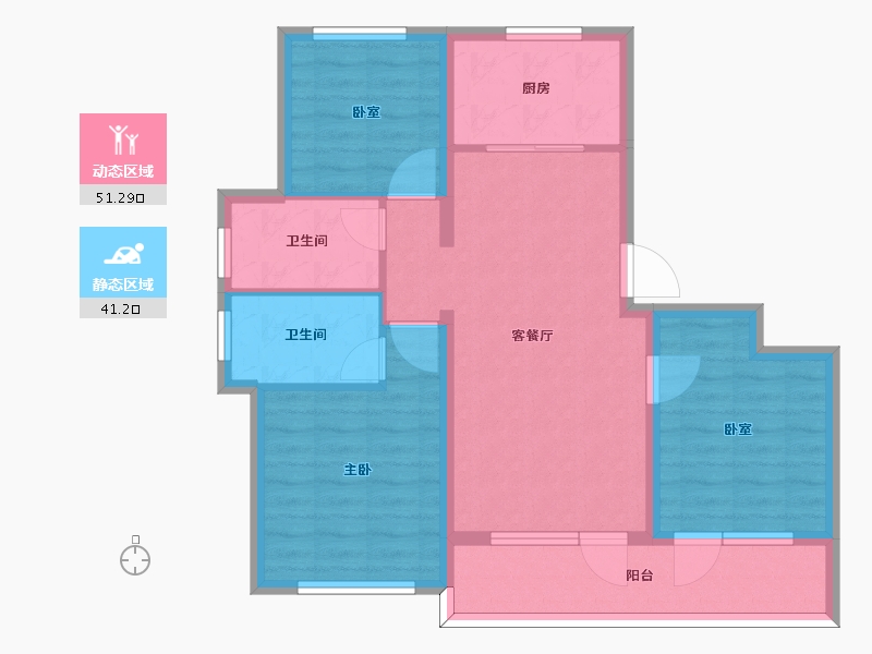 山东省-青岛市-融创影都壹號Ⅱ-82.28-户型库-动静分区