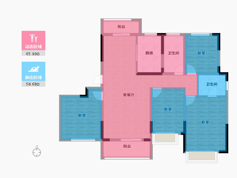 浙江省-宁波市-金地·风华大境-110.99-户型库-动静分区