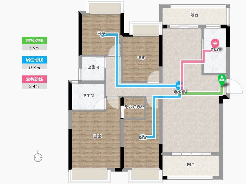 湖南省-长沙市-中交建发·松雅院-116.00-户型库-动静线