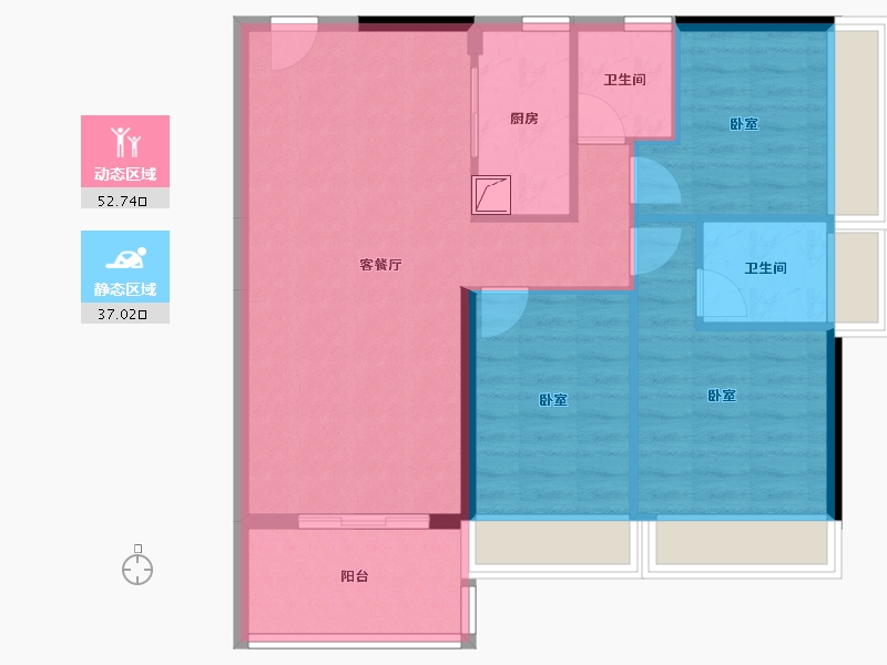 广东省-湛江市-名雅居学府里-80.72-户型库-动静分区