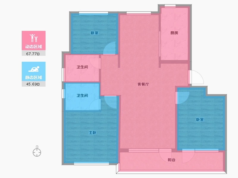 山东省-青岛市-融创影都壹號Ⅱ-102.01-户型库-动静分区