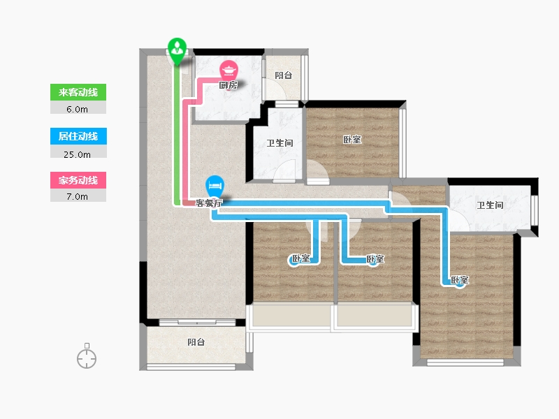 广东省-佛山市-龙光天瀛-94.90-户型库-动静线