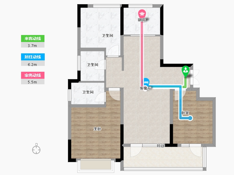 山东省-青岛市-安兴壹號府-100.46-户型库-动静线