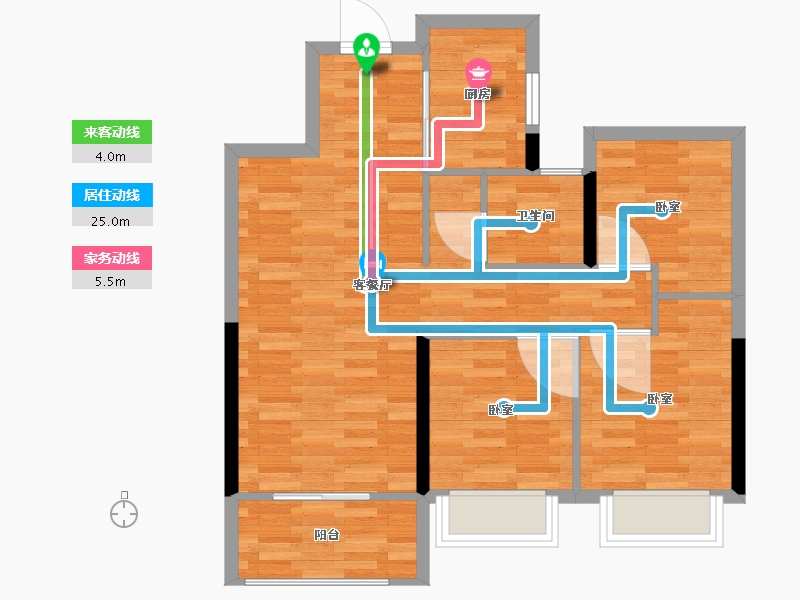 河南省-郑州市-滨河春晓-71.00-户型库-动静线