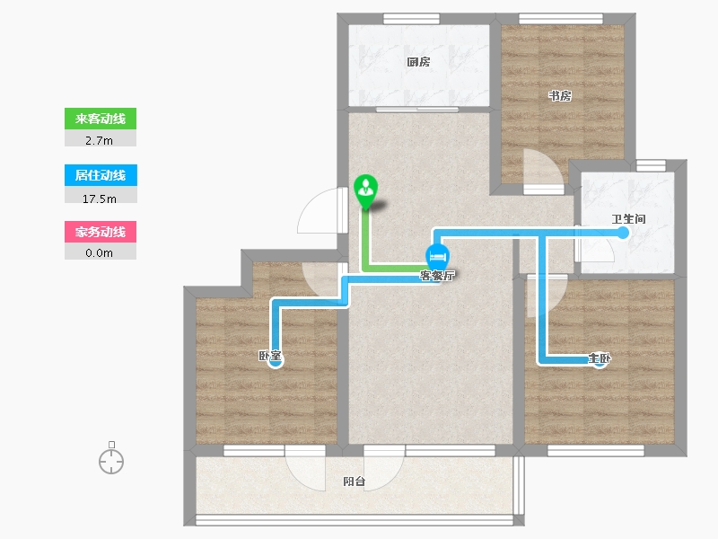 山东省-青岛市-融创影都壹號Ⅱ-78.21-户型库-动静线