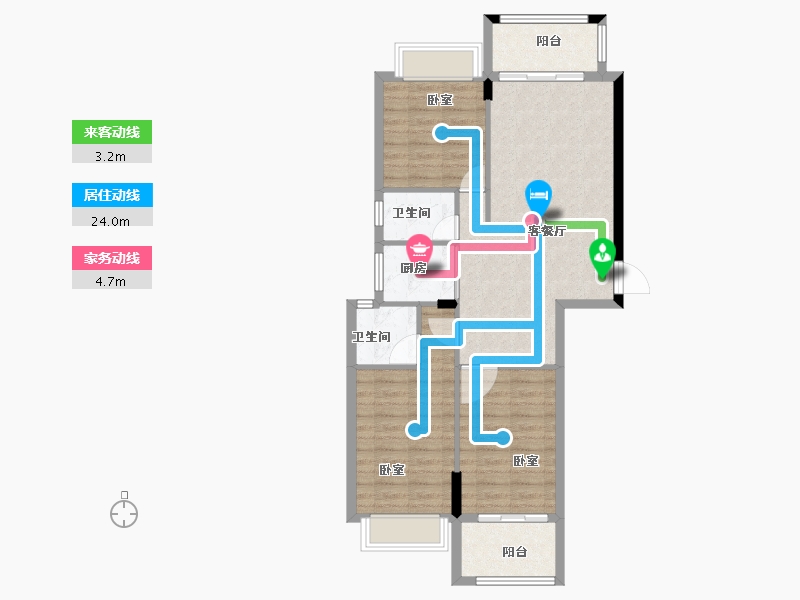 广东省-汕头市-国瑞四季园-83.47-户型库-动静线