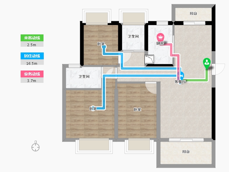 广东省-深圳市-碧桂园天誉-78.99-户型库-动静线