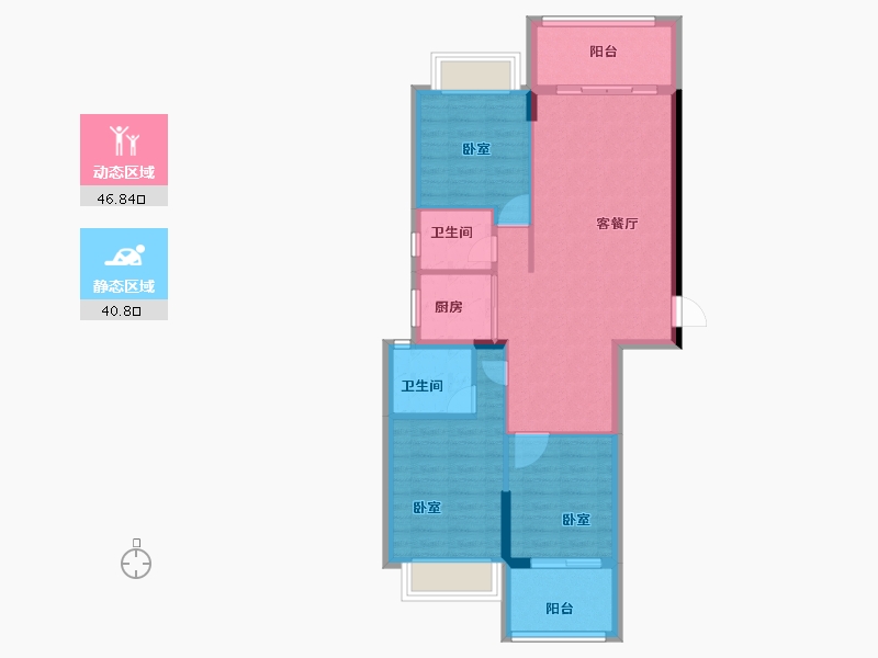 广东省-汕头市-国瑞四季园-78.87-户型库-动静分区