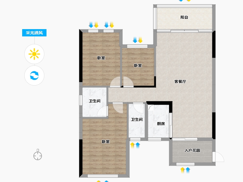 湖南省-怀化市-景东·黔阳府-96.54-户型库-采光通风