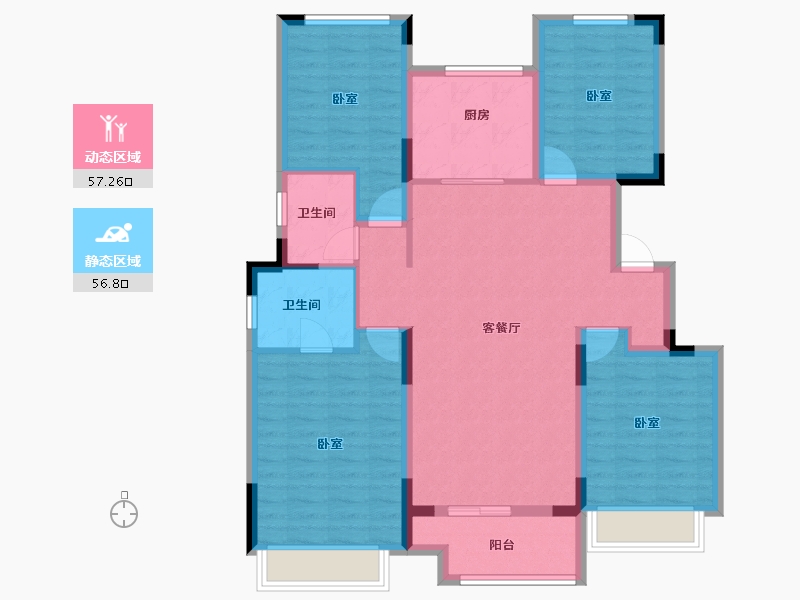 浙江省-宁波市-金地·风华大境-102.00-户型库-动静分区