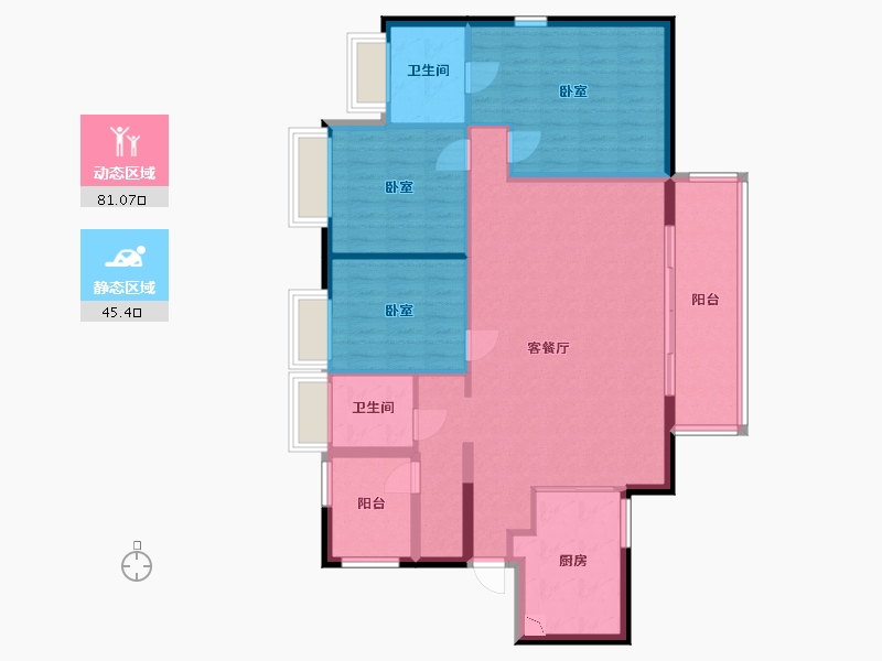 广东省-广州市-保利麓湖-114.84-户型库-动静分区