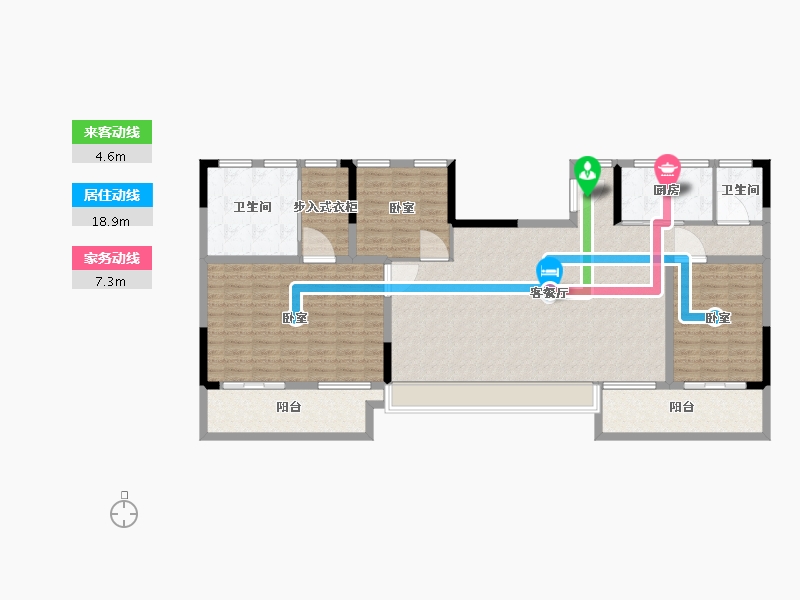 江苏省-镇江市-南山浅水湾花苑-144.00-户型库-动静线