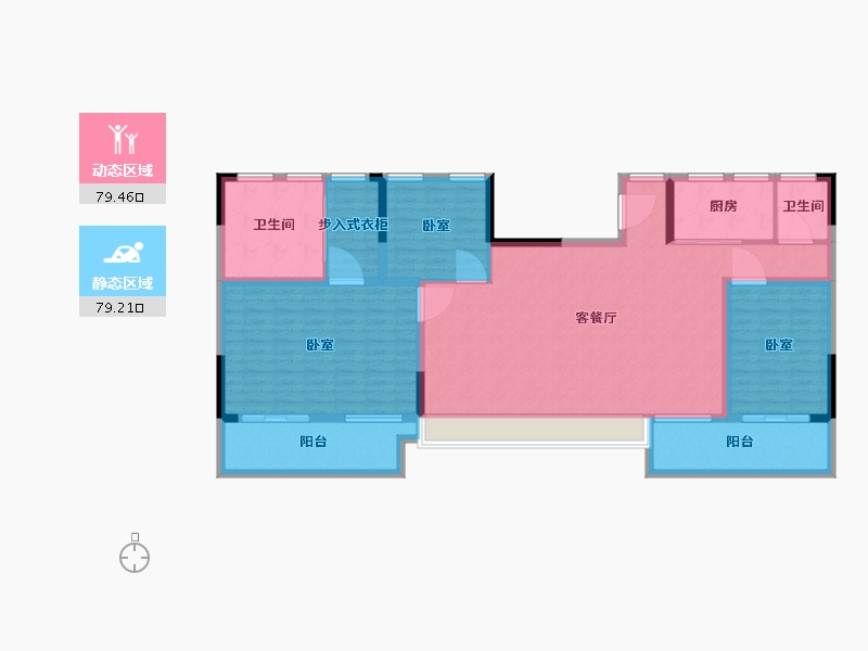 江苏省-镇江市-南山浅水湾花苑-144.00-户型库-动静分区