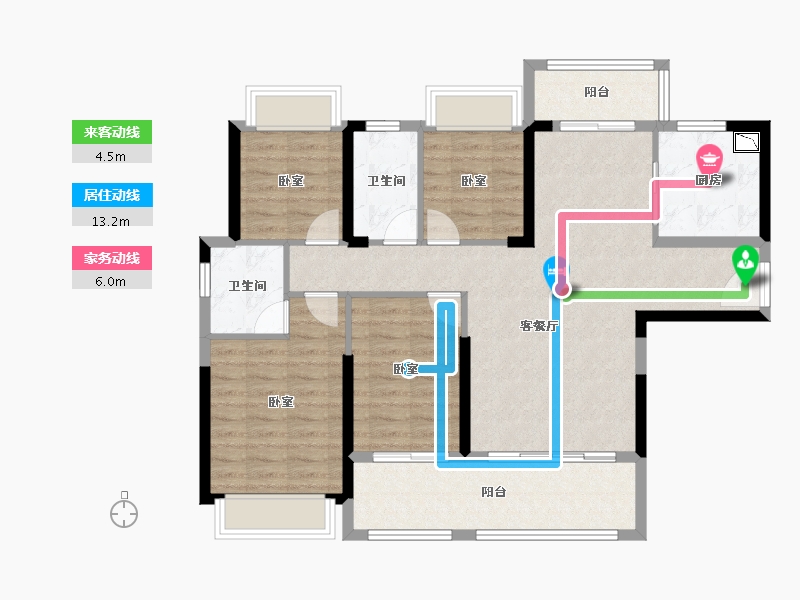 广东省-广州市-敏捷绿湖首府-101.51-户型库-动静线