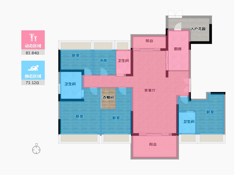 广东省-韶关市-始兴碧桂园-152.66-户型库-动静分区