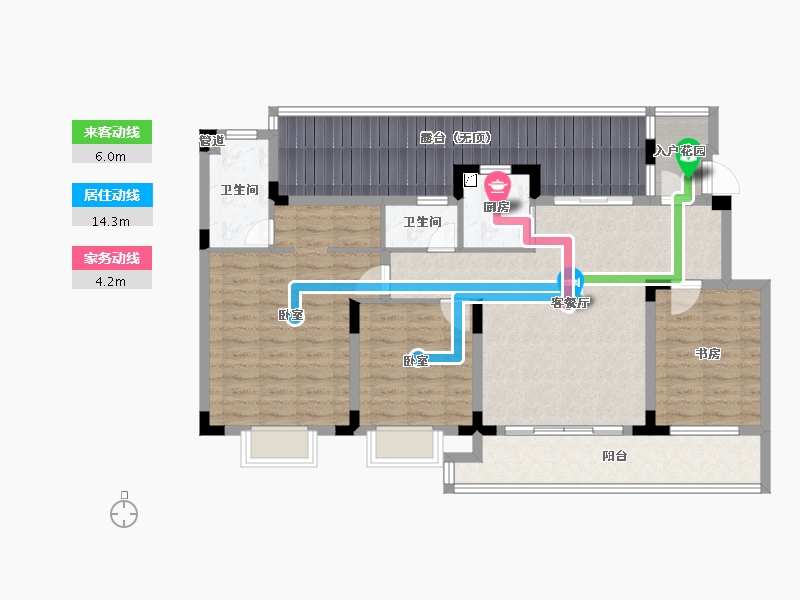 安徽省-宣城市-瑞泰华府-111.85-户型库-动静线