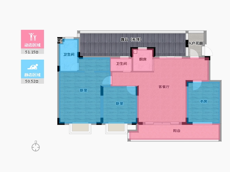 安徽省-宣城市-瑞泰华府-111.85-户型库-动静分区