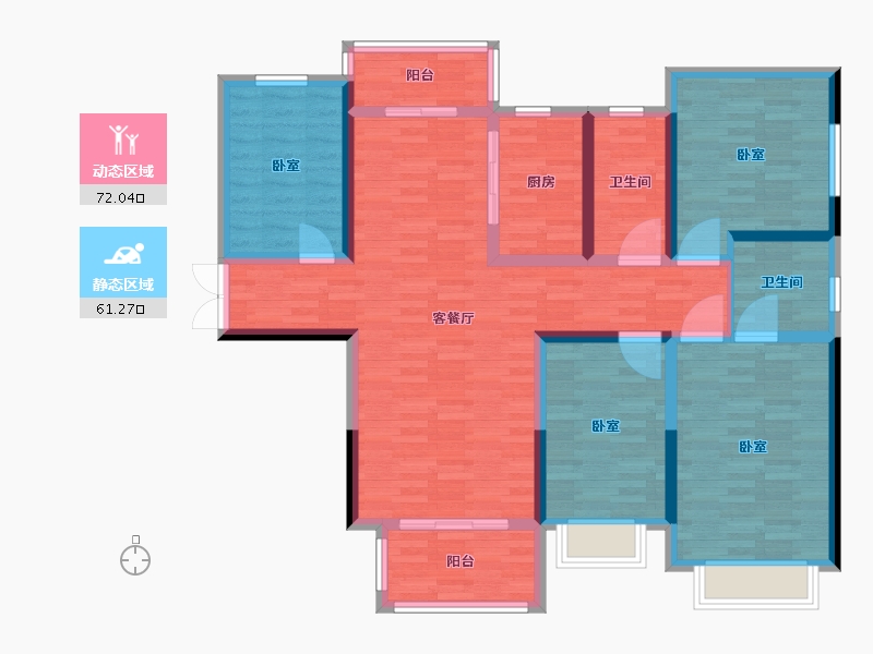 河南省-郑州市-海龙·昊坤苑-119.00-户型库-动静分区