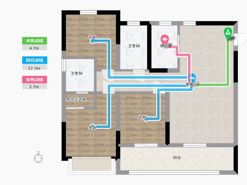 山东省-青岛市-鑫源珺府-84.00-户型库-动静线