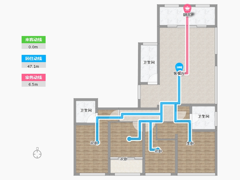 山东省-威海市-望府公馆-158.00-户型库-动静线