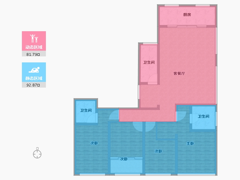 山东省-威海市-望府公馆-158.00-户型库-动静分区