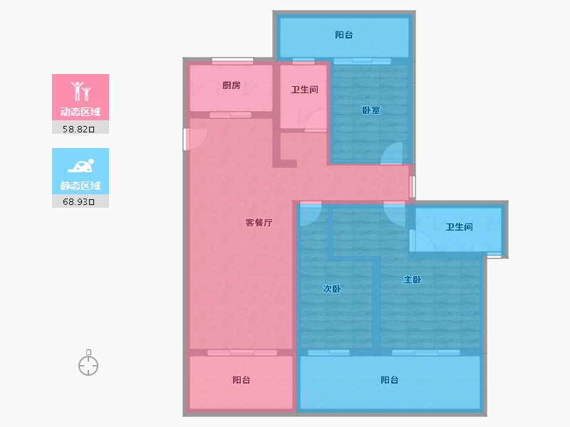 安徽省-黄山市-徽南梦想城-113.58-户型库-动静分区