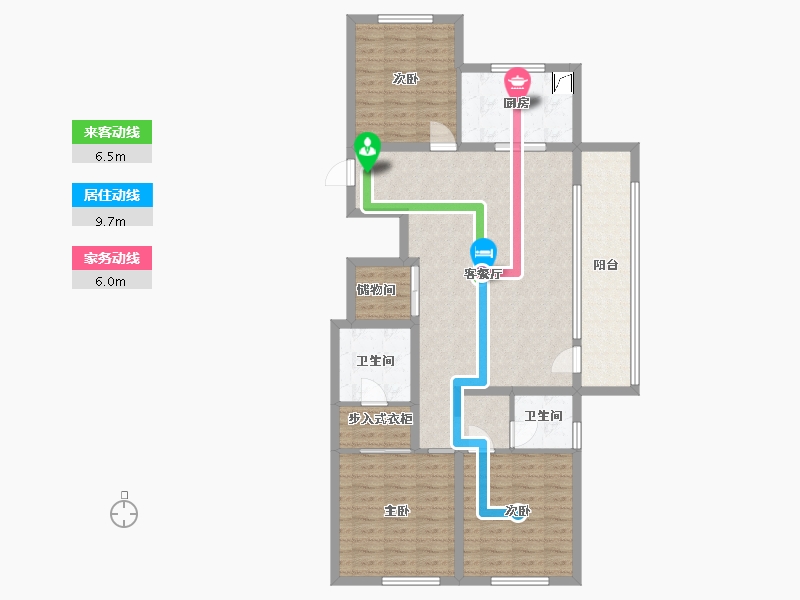 山东省-青岛市-万科公园大道-111.20-户型库-动静线