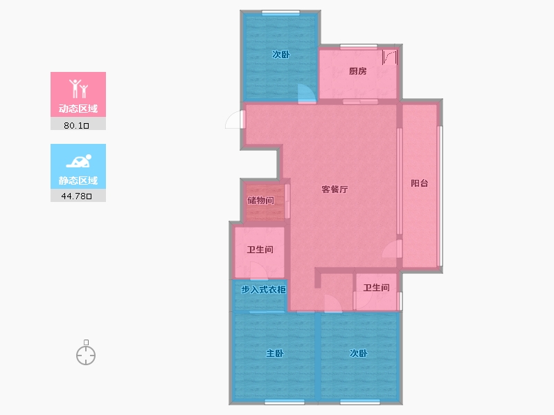 山东省-青岛市-万科公园大道-111.20-户型库-动静分区