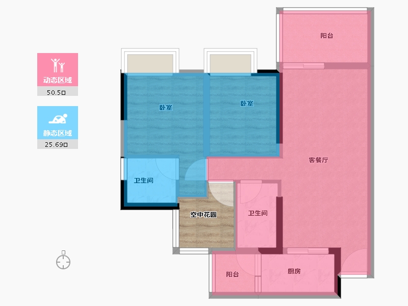 广东省-广州市-合家和府-72.00-户型库-动静分区