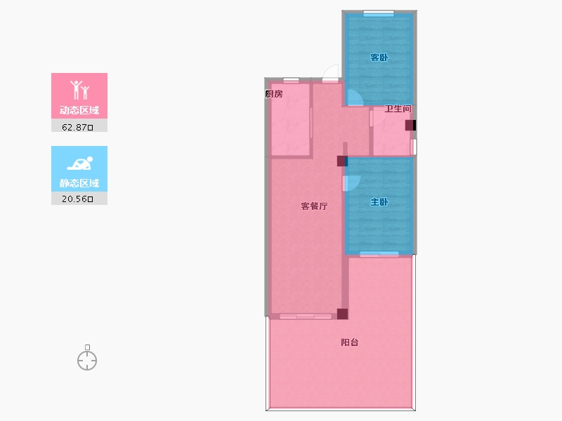 安徽省-黄山市-绿地太平湖-76.00-户型库-动静分区