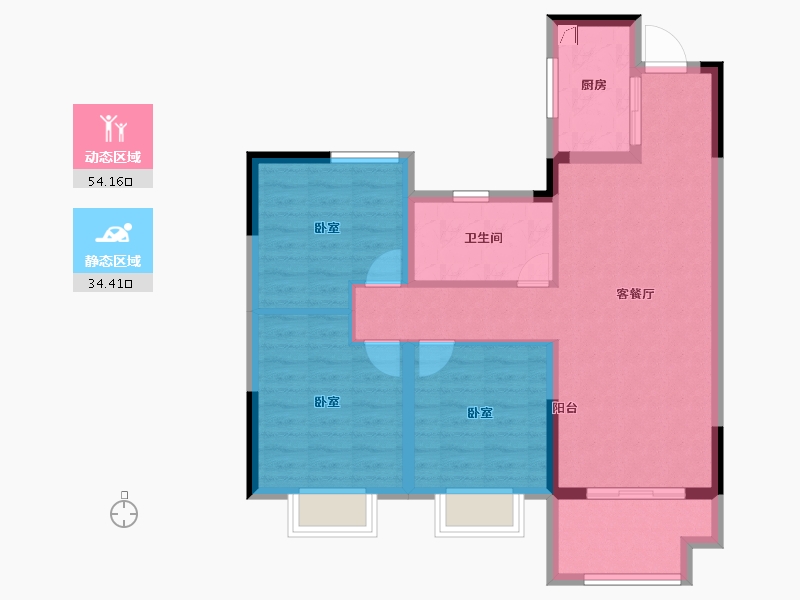 安徽省-宣城市-祥生云境-79.00-户型库-动静分区