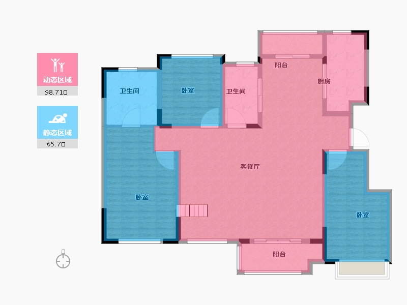 浙江省-宁波市-金地·风华大境-150.01-户型库-动静分区