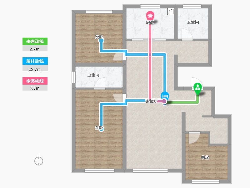 吉林省-长春市-国信净月府-103.31-户型库-动静线