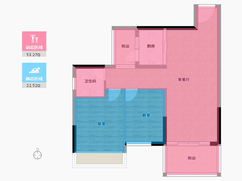 广东省-湛江市-君临蔚蓝海岸-67.03-户型库-动静分区