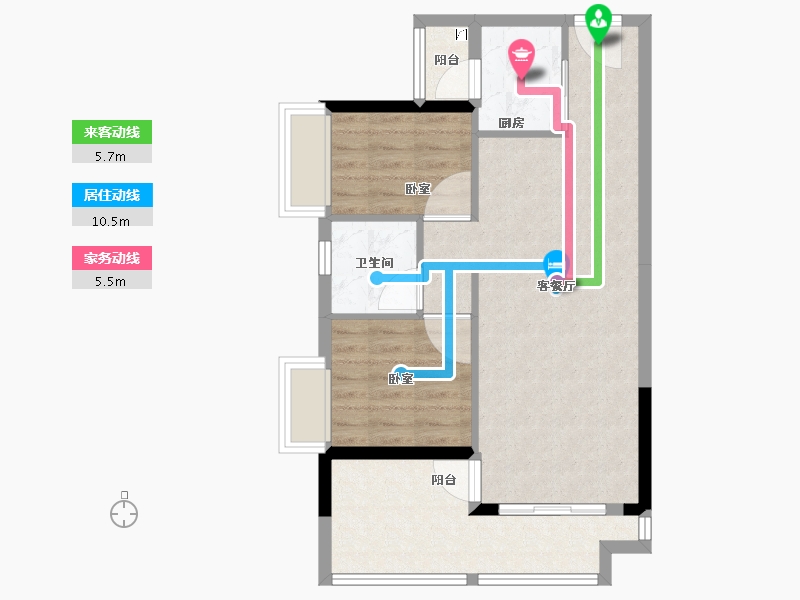 广东省-江门市-敏捷翡翠华府-67.00-户型库-动静线