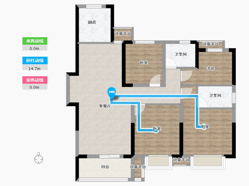 浙江省-宁波市-金地·风华大境-101.00-户型库-动静线