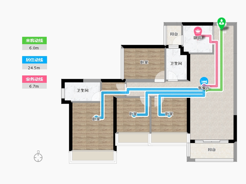 广东省-佛山市-龙光天瀛-91.09-户型库-动静线