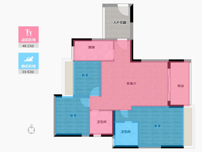 广东省-广州市-广州颐和盛世-86.00-户型库-动静分区