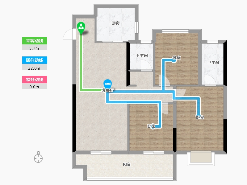 河南省-郑州市-新城·悦隽公馆-100.00-户型库-动静线