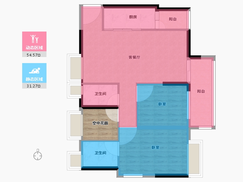 广东省-广州市-合家和府-82.53-户型库-动静分区