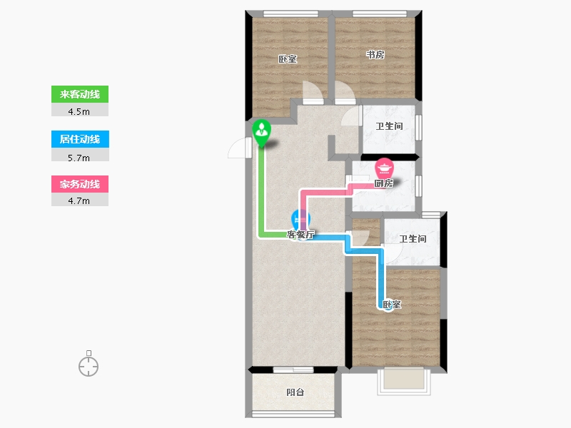 河南省-郑州市-康桥未来公元-84.01-户型库-动静线